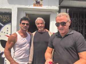 Frank Grillo Instagram - @officialslystallone has been a true inspiration since the first time i watched #Rocky right up until present day. He’s a prolific artist. @frank.stallone while being an award winning musician and actor is also the most knowledgeable dude i know when it comes to boxing. Great people doing great things and never ever letting time slow em down. mad mad respect 
@fortunegymboxing Was great shooting there today. 🥊🥊🥊🥊