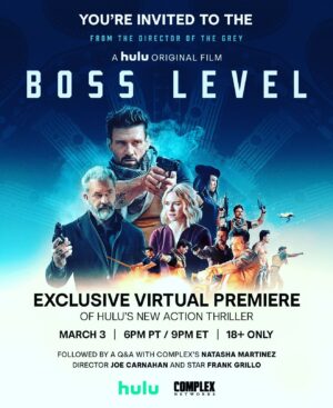 Frank Grillo Instagram - ITS.......TIME !!!!!!! #BOSSLEVEL.  VIRTUAL PREMIER. MARCH 3rd!!! @hulu @carnojoe #melgibson @naomiwatts @michelleyeoh_official @willsasso @rampage4real @sugarashadevans @gronk @itsselinalo @kenjeong and many more. @warparty_films @sharonbialy
RSVP TO THE LINK BELOW. 
https://bit.ly/3aQjNxA