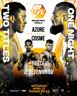 Frank Mir Instagram - The Wait is Over ⌛ @amun_cosme_mma & @hunter_azure fight at UFL 4 for the Bantamweight Title April 27th 🏆 
•
🎟 Tickets on Sale Now - LINK IN BIO 
•
#UFL4 #UnitedFightLeague #MMA