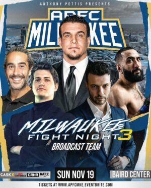 Frank Mir Instagram - Your Favorite Broadcast Team’s Favorite Broadcast Team 🚨

Top UFC Welterweight and future title challenger Belal Muhammad returns to the APFC booth Sunday night! 

Former UFC Champion and one of the best heavyweights ever Frank Mir makes his first appearance on the panel!

Jason Anik is back to bring some of the best calls in the game live to our APFC Faithful from Milwaukee! 

Ben “The Bane” Davis returns to the booth fired up as ever and ready to bring you all of the year-ending action!

Finally, MC Michael Hanson will have the crowd and the viewing audience in tune with all in ring announcements!

Our commentary panel is ABSOLUTELY STACKED!! Join us on UFC Fight Pass Sunday night to not miss a second of the action at #APFC9 😤