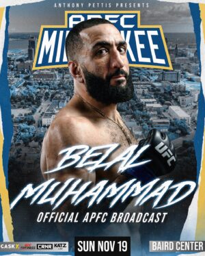 Frank Mir Instagram - Your Favorite Broadcast Team’s Favorite Broadcast Team 🚨

Top UFC Welterweight and future title challenger Belal Muhammad returns to the APFC booth Sunday night! 

Former UFC Champion and one of the best heavyweights ever Frank Mir makes his first appearance on the panel!

Jason Anik is back to bring some of the best calls in the game live to our APFC Faithful from Milwaukee! 

Ben “The Bane” Davis returns to the booth fired up as ever and ready to bring you all of the year-ending action!

Finally, MC Michael Hanson will have the crowd and the viewing audience in tune with all in ring announcements!

Our commentary panel is ABSOLUTELY STACKED!! Join us on UFC Fight Pass Sunday night to not miss a second of the action at #APFC9 😤