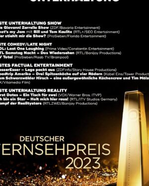 Frank Rosin Instagram - Was sagt ihr???🎈🎈
Wir sind mit ,,Roadtrip-Amerika,, für den ,,deutschen Fernsehpreis,, nominiert. Was für ein toller Erfolg. 
@ali_guengoermues @alexanderkumptner @kabel_eins #deutscherfernsehpreis2023 @tower_productions @baumannhasko @charlygrote @lukaswunschik
@ggmgastro @naarmann_privatmolkerei @shell @orlenteam_official @grupaorlen @eg.groupltd