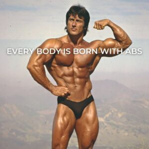 Frank Zane Instagram - Our abdominal muscles start out as one column on each side of the navel running from ribcage down to pelvis. The division line between these two columns is called the linea alba. If we do no exercise involving abdominal muscles our abs remain as columns and if we don’t eat correctly or maintain a high enough activity level, fat accumulates between the muscles and the skin (the subcutaneous fat layer). 

#mrolympia #bodybuilding #bodybuilder