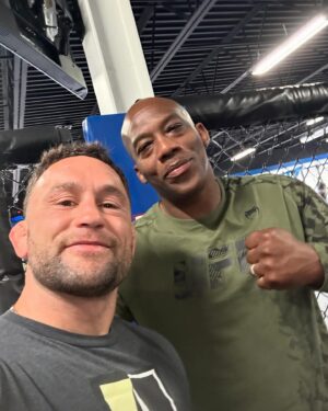 Frankie Edgar Instagram - Great morning on the mats @nickcatonemma what an amazing experience for my boys, being around greatness like this is priceless. All these guys are nothing but class and have been so gracious to me and my family feeling very blessed and fortunate to live this life 🙏🏼 @aliabdelaziz @khabib_nurmagomedov @islam_makhachev @bullyb170 @putthegunsdowntaylor @usman_nurmagomedov