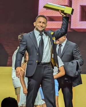 Frankie Edgar Instagram - Still reeling from last weekend in Las Vegas! UFC Hall of Famer, can’t believe it went this fast, feels like yesterday heading to Vegas to fight at UFC 67. I’m so blessed to be able to share this honor with my friends and family who were with me from the beginning always by my side, always supporting me. I owe you all so much and I’m incredibly grateful to have you all in my life. #IronArmy #Fe