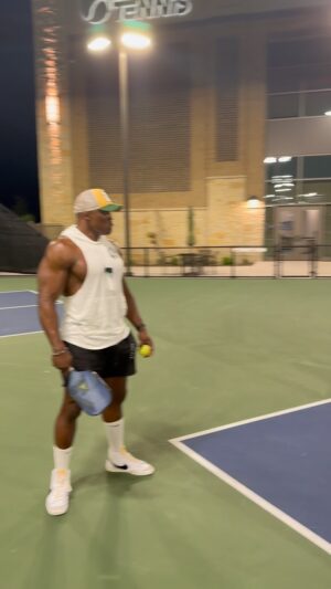Franklin Lashley Instagram - Got the ace for the win in a very heated pickleball game last night with my kids! 😜👏🏾😂. 

#pickleball #familytime #letsgo #dadlife