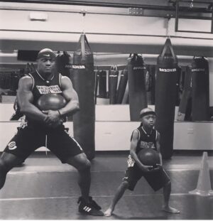 Franklin Lashley Instagram - #tbt Training camp with my little dude. 
#TheAllMighty #MiniMighty