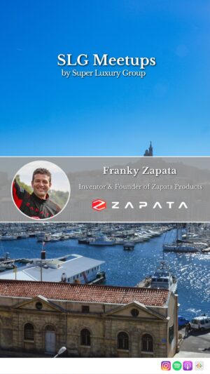 Franky Zapata Instagram - SLG Meetup E155: Franky Zapata

Connecting with Franky Zapata (@frankyzapata), Inventor & Founder of Zapata Products (@zapata_company) 🚀

Franky talks about the story behind his company and how they are changing the future of human mobility with jet and water powered products 💥

He also mentions the incredible and inspiring new products they are launching, and the unique experiences they are putting together in different destinations 🛸

Great conversion with insights on the future of the human mobility and what it takes to make any massive dream come true 🙏