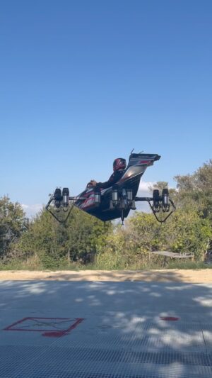 Franky Zapata Instagram - Want to pilot this beast? Sign up➡️ www.zapata.com

#frankyzapata #jetracer #flyingcar #zapata #future #technology #innovation #engineering #mobility