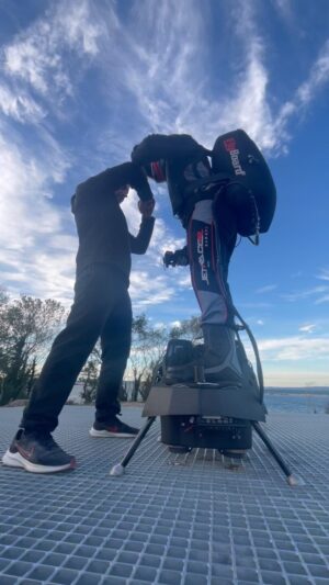 Franky Zapata Instagram - When people ask me if it goes fast🙄

#frankyzapata #zapata #flyboardair #jetpack #future #technology #innovation #engineering #mobility