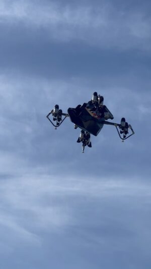 Franky Zapata Instagram - #tbt one of the first flight tests with this beast🔥
Merry Christmas everyone! Enjoy this time with your loved ones😉

#frankyzapata #jetracer #christmas #merrychristmas #flyingcar #zapata #future #technology #innovation #engineering #mobility