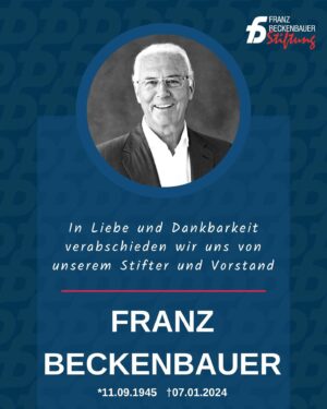 Franz Beckenbauer Instagram - with love and gratitude, we bid farewell to our founder and board member Franz Beckenbauer
