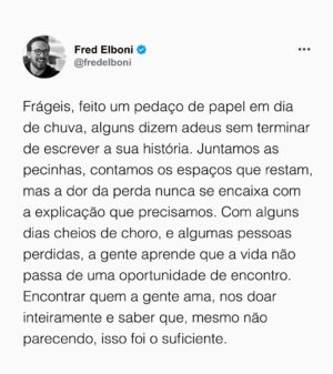 Fred Elboni Instagram - Foi o suficiente ❤️