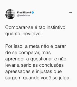 Fred Elboni Instagram - Comparação e suas injustiças ☺️