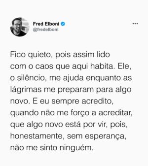 Fred Elboni Instagram - O meu silêncio ☺️