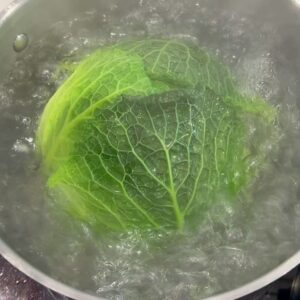 Fred Sirieix Instagram - Le chou farci! Stuffed cabbage. 

I have not cooked this recipe for such a long time. What a great classic! 

I must admit it is not to everyone’s taste. It is such a common and ubiquitous dish in France. Growing up in the 70s and 80s I remember eating it at home cooked in a tomato based sauce. This recipe is slightly different as the cabbage is cooked in butter and white wine. The stuffing is made of veal and pork mince with shallots, garlic, parsley, egg, crème fraîche, thyme and a touch of nutmeg.

This is a real working class number and many (if not all) workers restaurants would feature it as part of their 3 course value lunch menu with wine and coffee. The chou farci is also found in high end restaurants where it is elevated to new heights with various stuffings made with noble and expensive ingredients. 

Interestingly the dish does not originate from France but Eastern Europe. The French just adopted and made it their own. 

Have you ever made stuffed cabbage? Or tried it? I’m very curious to know. 

Fred x