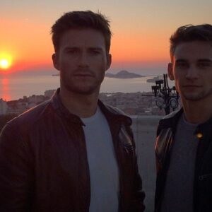 Freddie Thorp Instagram - Sun down on set✌🏼️📽🇫🇷 with @scotteastwood #Overdrive #sunset #marseille