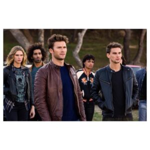 Freddie Thorp Instagram - Thanks @jessicaforde_ for the photo. Leather jackets all round in #overdrive 😜👊🏼 @scotteastwood @gaiaweiss @ana_d_armas