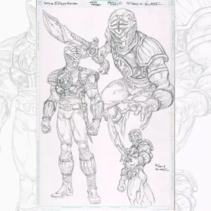 Freddie Williams II Instagram - Pencil study of the White ranger from Godzilla VS Power Rangers Vol. 2. If you’re into this kind of sketch work, check out the original art section of my website: www.freddieart.com - Let me know who you’d like to see me sketch in the comments below!