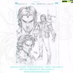 Freddie Williams II Instagram - Casey Jones Pencil study from Batman / TMNT Volume 2
Let me know who you’d like to see me sketch in the comments below!
If you’re into this kind of sketch work, check out the original art section of my website: www.freddieart.com