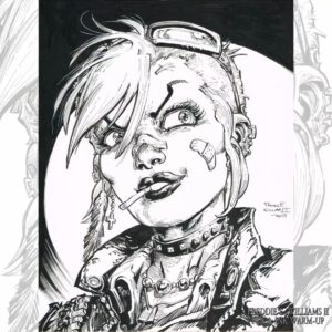 Freddie Williams II Instagram - Tank Girl aka Rebecca Buck ink warm up (2019)