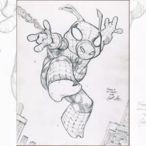 Freddie Williams II Instagram - Spider-Ham aka Peter Porker pencil commission (2020)