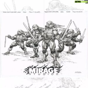 Freddie Williams II Instagram - Teenage Mutant Ninja Turtle MIRAGE homage cover after Eastman/Laird