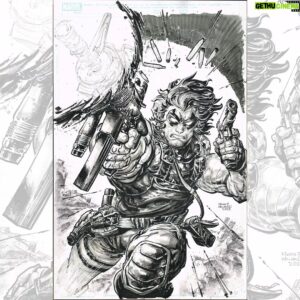 Freddie Williams II Instagram - Winter Soldier aka Bucky Barnes ink wash commission (2023) It Always Ends In A Fight