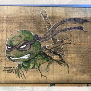 Freddie Williams II Instagram - Leo (wall) sketch at @eatatshack in Lees Summit @keekers41 and I enjoy hitting them up for tasty brunch from time to time, maybe you'll spot it next time you stop in.
