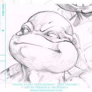 Freddie Williams II Instagram - Michelangelo Pencil study from Batman / TMNT Volume 1
Let me know who you’d like to see me sketch in the comments below!
If you’re into this kind of sketch work, check out the original art section of my website: www.freddieart.com