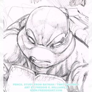 Freddie Williams II Instagram - Michelangelo Pencil study from Batman / TMNT Volume 1
Let me know who you’d like to see me sketch in the comments below!
If you’re into this kind of sketch work, check out the original art section of my website: www.freddieart.com