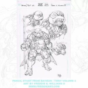 Freddie Williams II Instagram - Pencil study from Batman / TMNT Volume 3
Let me know who you’d like to see me sketch in the comments below!
If you’re into this kind of sketch work, check out the original art section of my website: www.freddieart.com