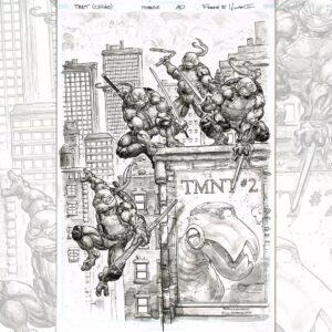 Freddie Williams II Instagram - It's TURTLE Tuesday!! 🐢 TMNT Eastman/Laird Homage cover for Comic Buyers Guide (Ad)