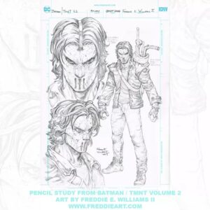 Freddie Williams II Instagram - Casey Jones pencil study from Batman / TMNT Volume 2
Let me know who you’d like to see me sketch in the comments below!
If you’re into this kind of sketch work, check out the original art section of my website: www.freddieart.com