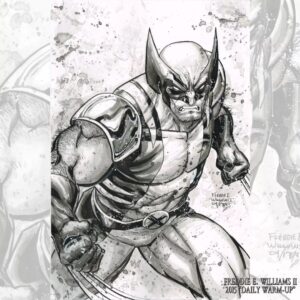 Freddie Williams II Instagram - Wolverine ink wash warm up (2015)