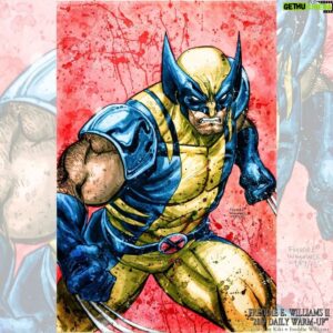 Freddie Williams II Instagram - Wolverine ink wash warm up (2015)