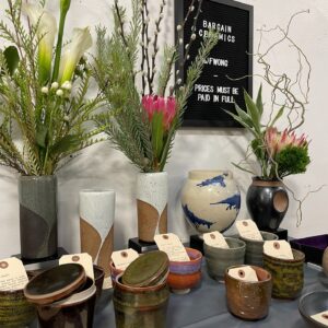 Freddie Wong Instagram - Some more examples from my ceramics table this past weekend at @still_life_studios.

The person who purchased the Daredevil Yunomi successfully caught it and the Cosmic Vase (roll two d10 for price) went for $27.