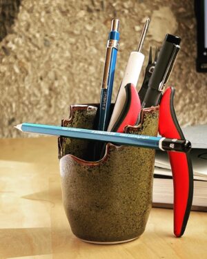 Freddie Wong Instagram - This one, I think, represents the extent of my current ability. Pencil/tool holder with slots for frequently used items (or in my case - needle tool because I’m too clumsy and poke myself)