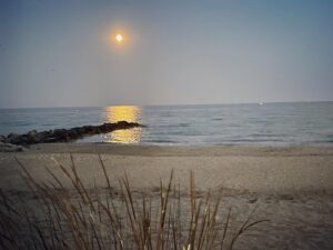 Frédéric Diefenthal Instagram - Levez de lune… bonnes vacances et bonne soirée 🥰 #moon #beach #beautiful #theplacetobe
