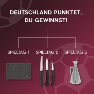 Frederic Fieger-Viehof Instagram - 🎉⚽ Gewinne unser KARLA Schneidebrett zur Fußball-EM! ⚽🎉

Die EM startet heute und wir feiern mit einer besonderen Verlosung! 🥳

So nimmst du teil:
1️⃣ Folge @fivi_cooking
2️⃣ Like diesen Beitrag
3️⃣ Kommentiere Deinen Tipp für das Ergebnis des heutigen Spiels Deutschland gegen Schottland 🇩🇪🏴󠁧󠁢󠁳󠁣󠁴󠁿

Das Schneidebrett KARLA von FIVI ist der perfekte Begleiter für deine Küchenabenteuer während der Fußballzeit und darüber hinaus! 🍽️✨

Der Gewinner wird morgen bekannt gegeben! Viel Glück! 🍀
PS: Es wird zu jedem Spiel der Nationalelf ein Gewinnspiel geben 😲 Also schau immer wieder auf @fivi_cooking vorbei 😉⚽

#fivi #cookingmadeeasy #EM2024 #EM #EM24 #Fußball #Kochen #Food #Gewinnspiel #DeutschlandVsSchottland #GERSCO #germany #scottland 

Disclaimer: Das Gewinnspiel steht in keinerlei Verbindung zu Meta und wird in keiner Weise von Facebook gesponsert, unterstützt oder organisiert. Fragen, Kommentare oder Beschwerden zu dieser Aktion sind nicht an Facebook zu richten, sondern ausschließlich an den Veranstalter des Gewinnspiels.
FIVI verlost den im Instagram-Beitrag beschriebenen Gewinn. Eine Barauszahlung oder ein Umtausch des Gewinns ist nicht möglich. Durch eine Teilnahme an der Verlosung akzeptiert der Teilnehmer ausdrücklich die Teilnahmebedingungen.