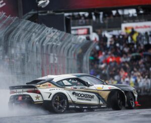 Fredric Aasbø Instagram - Photo dump from Long Beach: A fun first round of the year. The rain made the track ultra slippery and we basically ran two gears lower than usual… Top 8 finish, car ran great and high spirits within the team! #ToyotaPartner @rockstarenergy @toyotaracing @nittotire @eneosusa @rsrusa @ompracing @larry_chen_foto @topnotch_jz