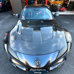 Fredric Aasbø Instagram - Naked Euro GR Supra waiting for its new @rockstarenergy livery! Check out the new @seiboncarbon hood.

#teamtoyota