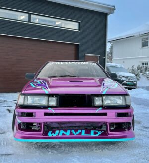 Fredric Aasbø Instagram - And here it is - my new project car! Japanese import, right hand drive, AE86 Toyota Corolla Levin Coupe!

Big plans for this one. I bought it as a roller from Norwegian hachiroku mastermind @fotogene_tole, and the goal is to do tandems with him in his Trueno… I plan to keep the basic livery the same, but adjust with correct logos and details. 

Wait till you see the engine we’re building for this one 😃

#Hachiroku #OldSkool #TeamToyota