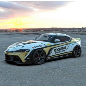 Fredric Aasbø Instagram - Yin and yang! Digging how @jonsibal brings the @rockstarenergy look, feel & flavor into our #TeamToyota Supra designs. Swipe left for render to reality. Killer job this year - as always!