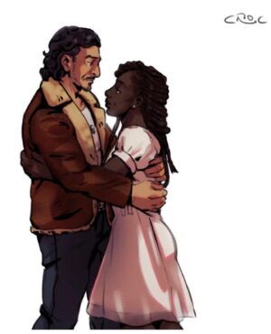Gabriel Luna Instagram - I love these so much. Beautiful work by @petit_croc_ depicting Tommy and Maria’s love and how it grows. @rutina_wesley @thelastofus @hbo @streamonmax