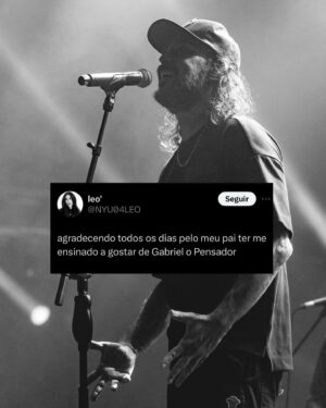 Gabriel, O Pensador Instagram - Muito bom fazer parte da vida de vocês e ter vocês na minha! Viajando aqui nos comentários na rede vizinha