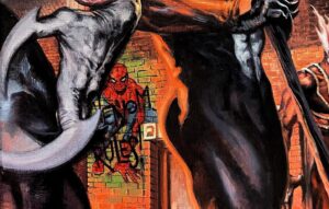 Gabriele Dell'Otto Instagram - “Death of Venomverse” connecting variant covers!!! Acrylics @liquitexofficial on #canvas @marvel #venom #variantcovers #art #comics @yokaidavid @carmisterpixel