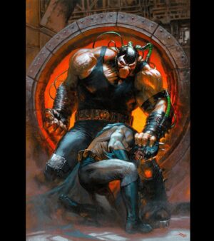 Gabriele Dell'Otto Instagram - “Batman #149 Card Stock Variant” acrylic @liquitexofficial on heavy board @dcofficial @batman #comics #comicart #art #bane @yokaidavid @carmisterpixel