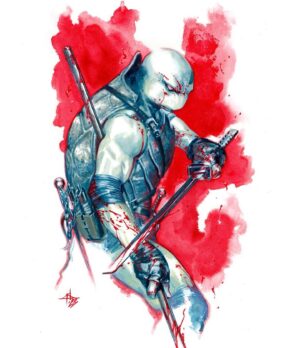 Gabriele Dell'Otto Instagram - “Last Ronin II variant #1” for @bulletproofcomics  acrylics @liquitexofficial on comic board #lastronin #comics #art #tmnt @yokaidavid @carmisterpixel