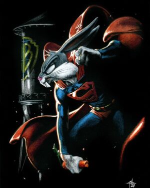 Gabriele Dell'Otto Instagram - “Looney Tunes variant covers” for @spectralcomics color pencils @carandache on @fabriano1264 black paper @dcofficial @looneytunes @wbpictures #comics #comicart #art #blackpaper @yokaidavid @carmisterpixel
